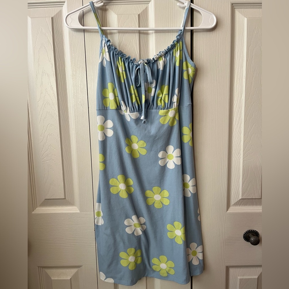 Floral Blue and White mini dress